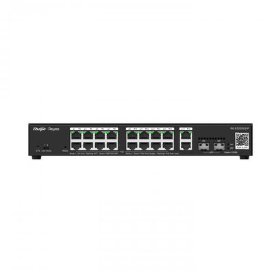 REYEE SMART SWITCH POE GIGABIT 20 P. 16 P. POE/POE+, 2 P. UPLINK GIGABIT RJ45/SFP, POWER BUDGET 250W [RG-ES220GS-P]