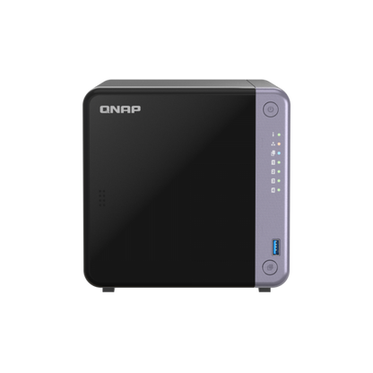 QNAP NAS - 4-bay 3.5" desktop NAS, AL524 4C 2.0GHz, 4GB DDR4 RAM (max 16GB), 1 x 10GbE SFP+, 2 x 2.5GbE, 1 x PCIe Gen3, 2 x USB 3.2 Gen1 [TS-432X-4G]