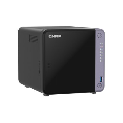 QNAP NAS - 4-bay 3.5" desktop NAS, AL524 4C 2.0GHz, 4GB DDR4 RAM (max 16GB), 1 x 10GbE SFP+, 2 x 2.5GbE, 1 x PCIe Gen3, 2 x USB 3.2 Gen1 [TS-432X-4G]