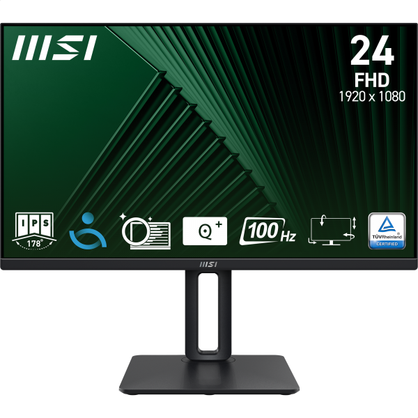 MSI MONITOR 23.8 LED IPS 16:9 FHD 1MS 100Hz, DP/HDMI, PIVOT, MULTIMEDIALE [PRO MP245PG]