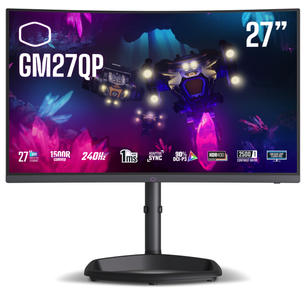 COOLER MASTER MONITOR GAMING CURVO 27 LED VA WQHD 16:9 1MS 400 CDM 240HZ, DP/HDMI, MULTIMEDIALE [CMI-GM27QP-EK]