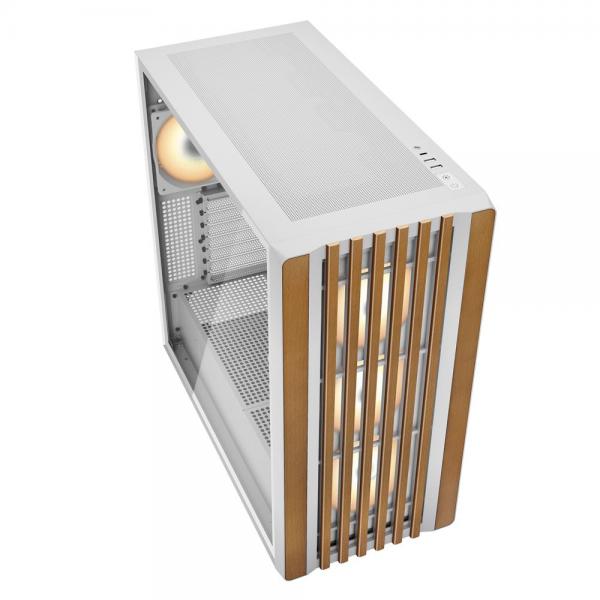 SHARKOON CASE REBEL C70G RGB WHITE [REBEL C70G ATX WH]