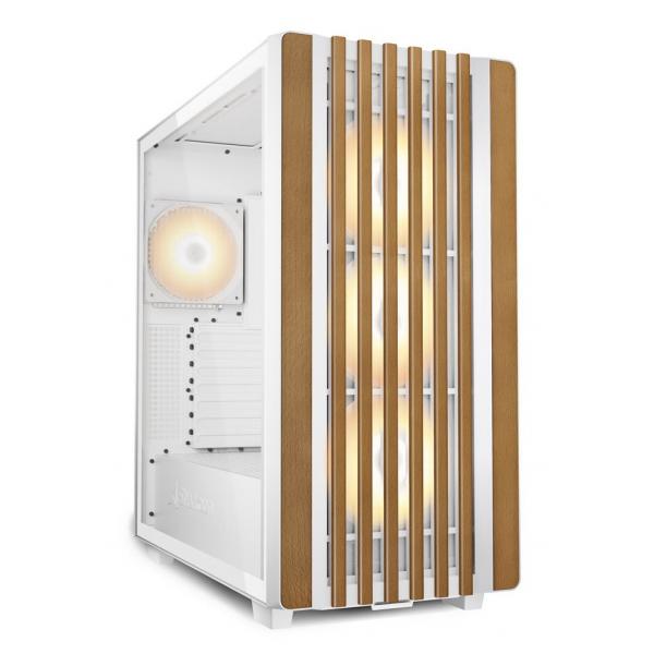 SHARKOON CASE REBEL C70G RGB WHITE [REBEL C70G ATX WH]