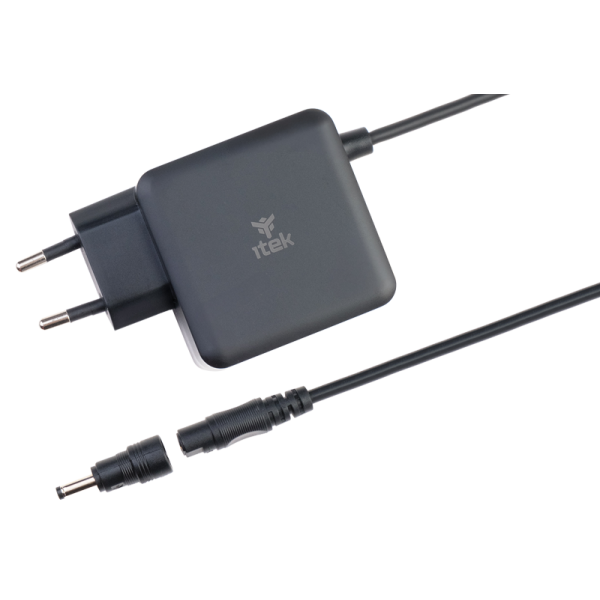 ITEK ALIMENTATORE UNIV. NOTEBOOK 65W 8 conn, GaN SUPER SLIM [ITNBAW65]