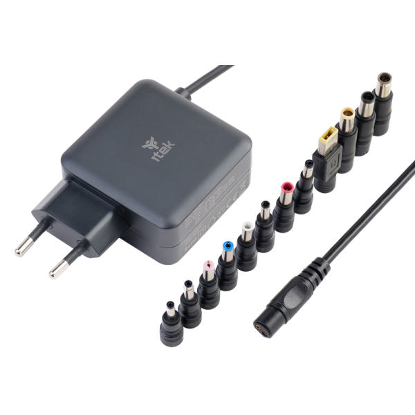 ITEK ALIMENTATORE UNIV. NOTEBOOK 65W 8 conn, GaN SUPER SLIM [ITNBAW65]