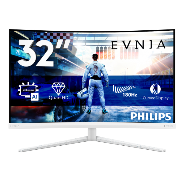 Philips Evnia 5000 32M2C5501/00 Monitor PC 80 cm (31.5") 2560 x 1440 Pixel Quad HD LCD Bianco [32M2C5501/00]