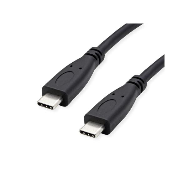 ROLINE GREEN CAVO USB3.2 GEN2, PD 20V5A, WITH EMARK, C - C, M/M, BLACK, 1M [11.44.9057]