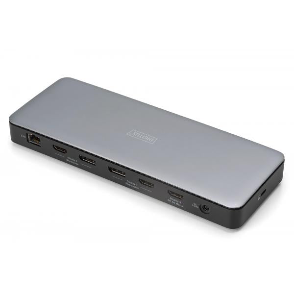 Digitus USB-C Multiport Dockingstation - 13 Port - 3x HDMI - 2x DP - 4x USB-A - 1x USB-C - 1x RJ45 - 1 DC - 1x Audio [DA-70918]
