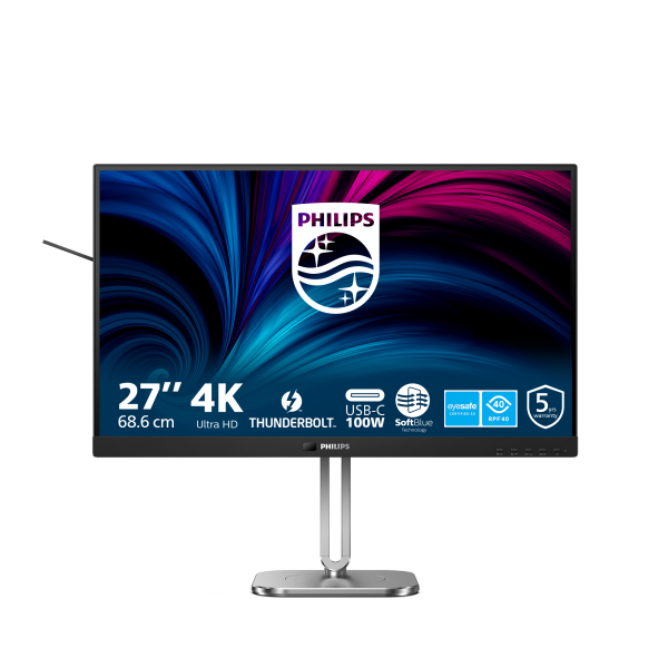 Philips 6000 Series - 27 inch - 3840x2160 - 4K UHD - USB-C - Thunderbolt [27B2U6903/00]
