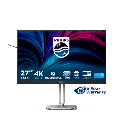 Philips 6000 Series - 27 inch - 3840x2160 - 4K UHD - USB-C - Thunderbolt [27B2U6903/00]