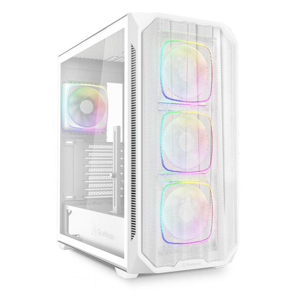 SHARKOON CASE AK5M RGB ATX WHITE [AK5M RGB ATX WHITE]