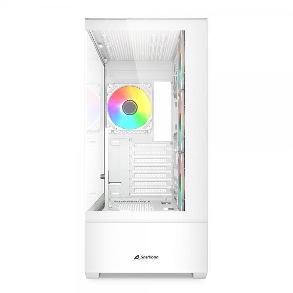 SHARKOON CASE AK6 RGB WHITE ATX [AK6 RGB ATX WHITE]