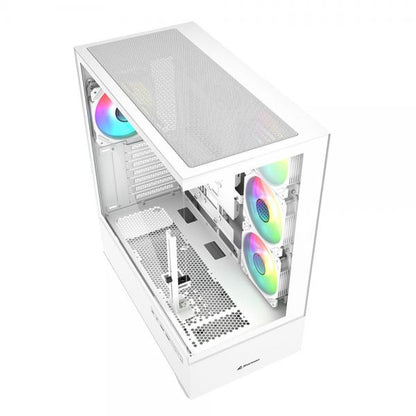 SHARKOON CASE AK6 RGB WHITE ATX [AK6 RGB ATX WHITE]