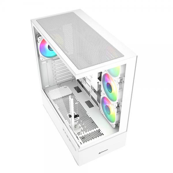 SHARKOON CASE AK6 RGB WHITE ATX [AK6 RGB ATX WHITE]