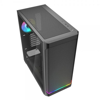 SHARKOON CASE AK4W ATX RGB STRIP BLACK [AK4W ATX BLACK]