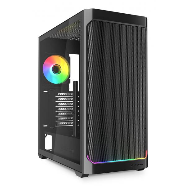SHARKOON CASE AK4W ATX RGB STRIP BLACK [AK4W ATX BLACK]
