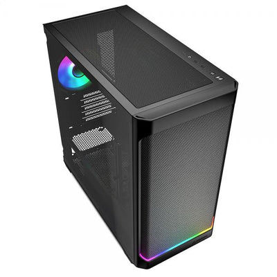 Sharkoon MK4W RGB Strip Micro Tower Nero [MK4WRGBSTRIPBLACK]