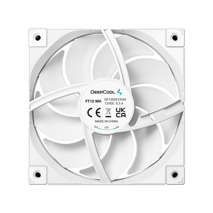 DEEPCOOL VENTOLE CASE FT12 BIANCA 12CM POTENTE SILENZIOSA DURATURA 4PIN PW [R-FT12-WHWPN1-G]