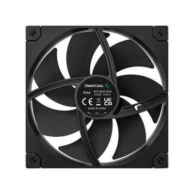 DEEPCOOL VENTOLE CASE FT14 NERA 14cm POTENTE SILENZIOSA DURATURA 4PIN PWM [R-FT14-BKWPN1-G]