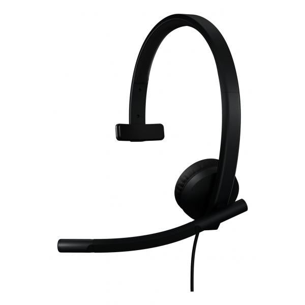 Logitech H570E Auricolare Cablato A Padiglione Ufficio USB tipo-C Nero [981-001427]