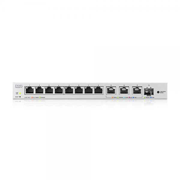 ZYXEL SWITCH SMART MANAGED 8X GB 3X 10MGBE 1X SFP+ 10GBE, - EASY MANAG, DESKTP/RACK [XGS1250-12-ZZ0102F]