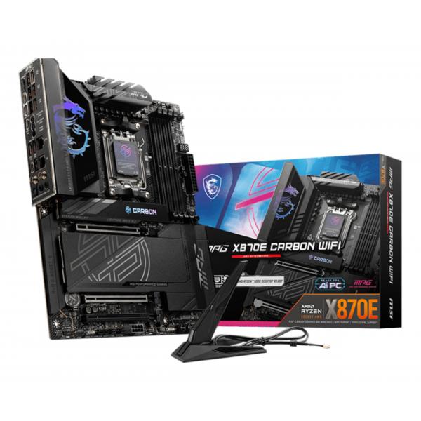 MSI MB AMD MPG X870E GAMING CARBON WIFI,X870E,AM5,4DDR5,3PCI-EX16,4M.2,4SATA3,2USB4,1USB3.2 GEN2X2,1 [MPG X870E C WIFI]