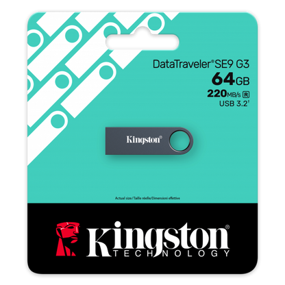 Kingston Technology DataTraveler 64GB SE9 G3 - Nichel scuro [KE-U2X64-1AC]