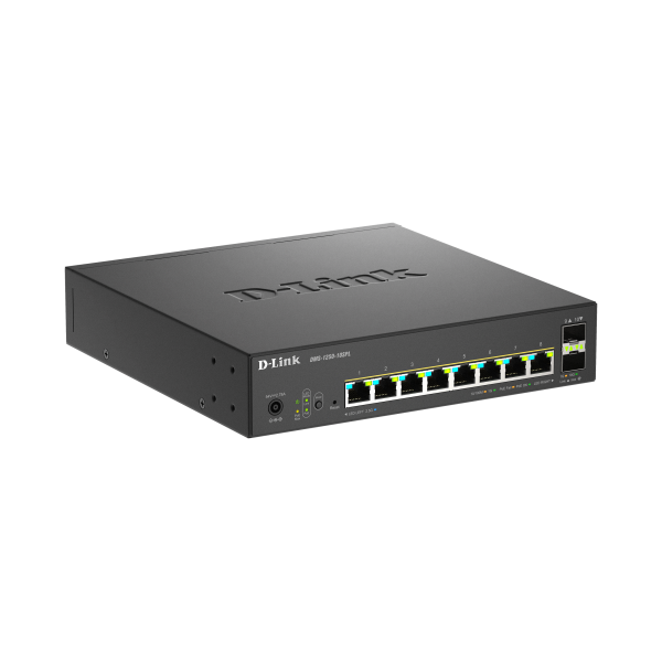 D-LINK SWITCH 10-PORT MULTI-GIGABIT SMART MANAGED POE+ INCLUDING 8 MULTI-GIGABIT 2.5G POE AND 2 10G [DMS-1250-10SPL]