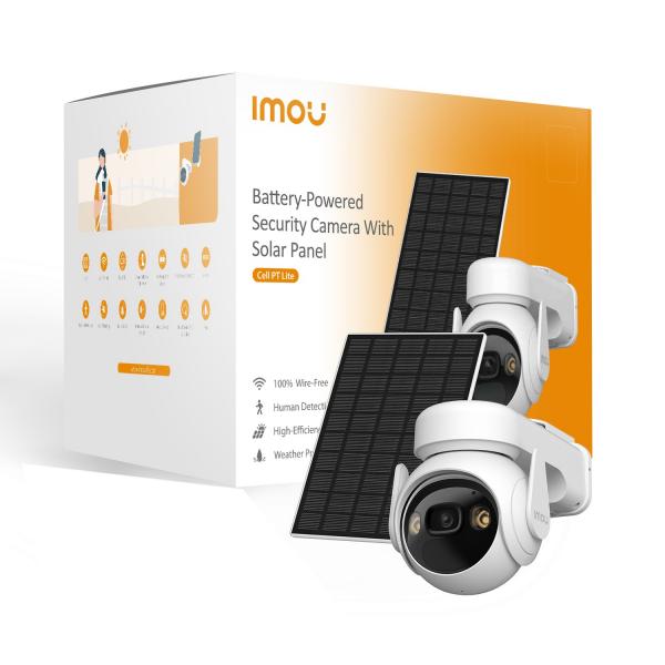 IMOU CELL PT LITE KIT TELECAMERA MOTORIZZATA 2K 3MP A BATTERIA PER INDOOR/OUTDOOR, PTZ, SIRENA, IP66 [IPC-K9ECP-3T0WE]