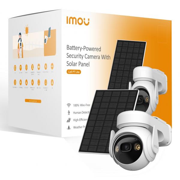 IMOU CELL PT LITE KIT TELECAMERA MOTORIZZATA 2K 3MP A BATTERIA PER INDOOR/OUTDOOR, PTZ, SIRENA, IP66 [IPC-K9ECP-3T0WE]