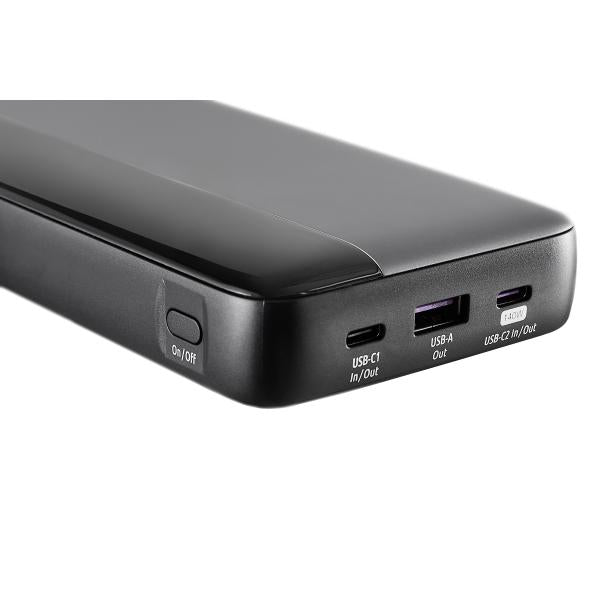 INTENSO POWER BANK HE25000 140 W, CARICA FINO 3 DISPOSITIVI, GRIGIO NERO [7350060]