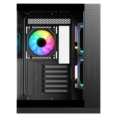 ITEK CASE DARK CAVE DS, GAMING TOWER, ATX, 3X12CM ARGB FAN, 2XUSB3, TYPE-C, SIDE FRONT PANEL TEMP [ITGCADCDSB]