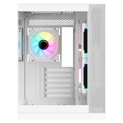 ITEK CASE DARK CAVE DS, GAMING TOWER, ATX, 3X12CM ARGB FAN, 2XUSB3, TYPE-C, SIDE FRONT PANEL TEMP [ITGCADCDSW]