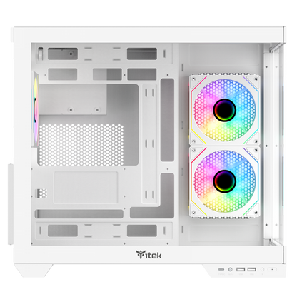 ITEK CASE DARK CAVE DS, GAMING TOWER, ATX, 3X12CM ARGB FAN, 2XUSB3, TYPE-C, SIDE FRONT PANEL TEMP [ITGCADCDSW]