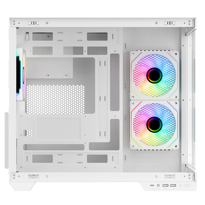 ITEK CASE DARK CAVE DS, GAMING TOWER, ATX, 3X12CM ARGB FAN, 2XUSB3, TYPE-C, SIDE FRONT PANEL TEMP [ITGCADCDSW]