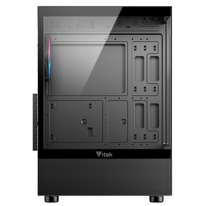 ITEK CASE SHOWBUI 33B, GAMING TOWER ATX, 12CM ARGB FAN, USB3, SIDE FRONT PANEL TEMP GLASS [ITGCASB33B]