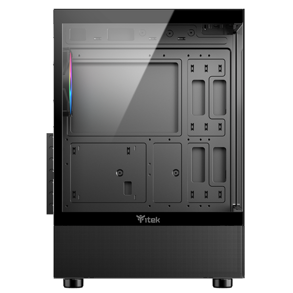 ITEK CASE SHOWBUI 33B, GAMING TOWER ATX, 12CM ARGB FAN, USB3, SIDE FRONT PANEL TEMP GLASS [ITGCASB33B]