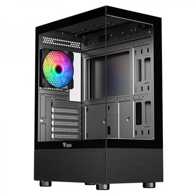 ITEK CASE SHOWBUI 33B, GAMING TOWER ATX, 12CM ARGB FAN, USB3, SIDE FRONT PANEL TEMP GLASS [ITGCASB33B]