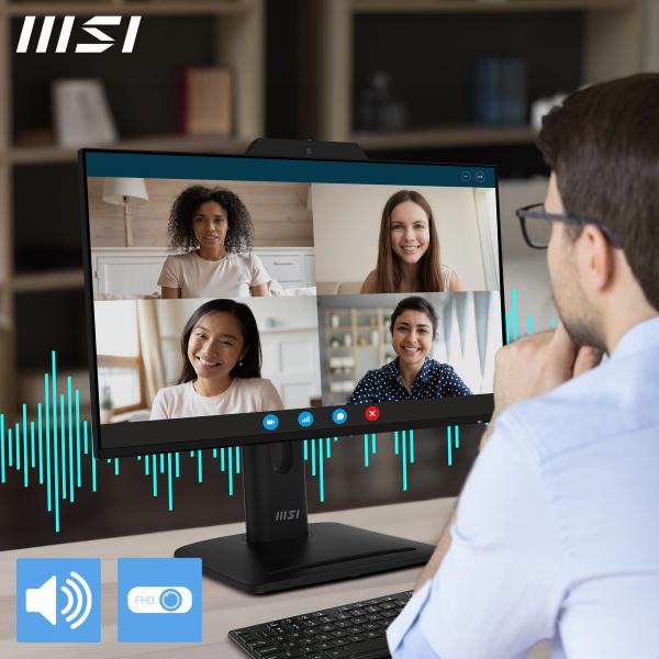 MSI MONITOR 23,8 LED IPS 16:9 FHD 120Hz 300 CDM, WEBCAM, PIVOT, VGA/DP/HDMI, MULTIMEDIALE [PRO MP242PMG]