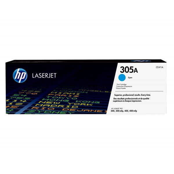 HP TONER CIANO PER M351/451/375/475 LJ PRO300/400 2600PAG, 305A [CE411A]
