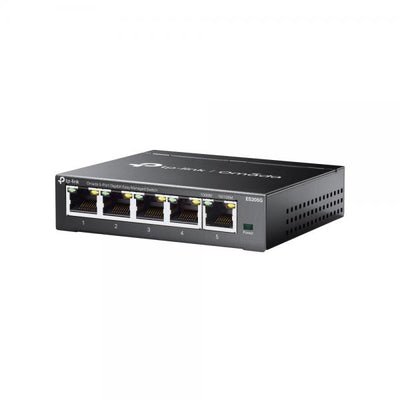 TP-Link - ES205G - Omada 5-Port Gigabit Easy Managed Switch, 5 Gigabit RJ45 Ports, Desktop Steel Case, Integration with Omada SDN Controller, Flow Control, Loopback Detection, Port Isolation, Port Mi [ES205G]