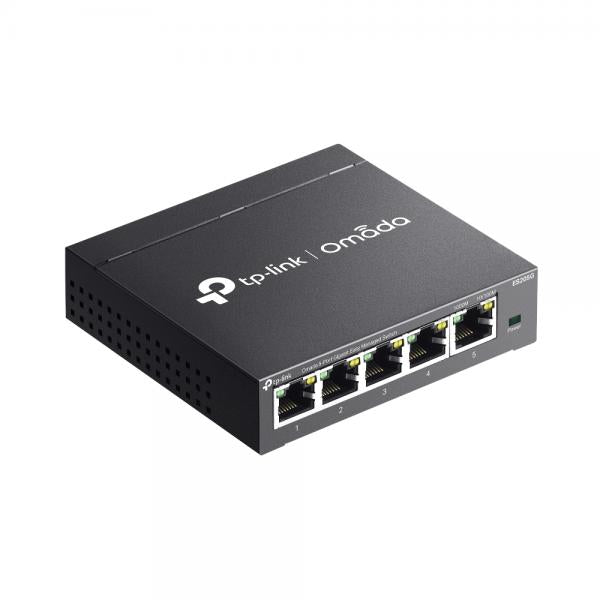 TP-Link - ES205G - Omada 5-Port Gigabit Easy Managed Switch, 5 Gigabit RJ45 Ports, Desktop Steel Case, Integration with Omada SDN Controller, Flow Control, Loopback Detection, Port Isolation, Port Mi [ES205G]