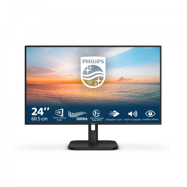 PHILIPS MONITOR 23,8 LED IPS 16:9 FHD 4MS 300 CDM 120hz, VGA/DP/HDMI, MULTIMEDIALE [24E1N1200A]