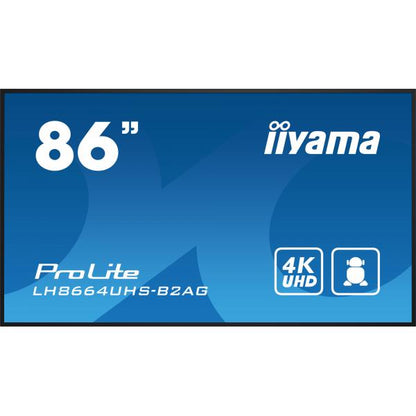 iiyama LH8664UHS-B2AG visualizzatore di messaggi Pannello piatto per segnaletica digitale 2,18 m (86") Wi-Fi 500 cd/m 4K Ultra HD Nero Processore integrato Android 24/7 [LH8664UHS-B2AG]