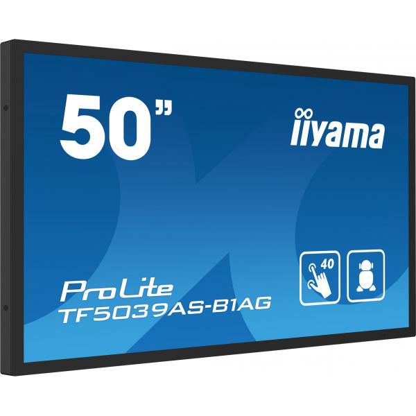 Iiyama ProLite 50 inch Touch - 4K Ultra HD All-in-One PCAP Interactive Display - 3840x2160 [TF5039AS-B1AG]
