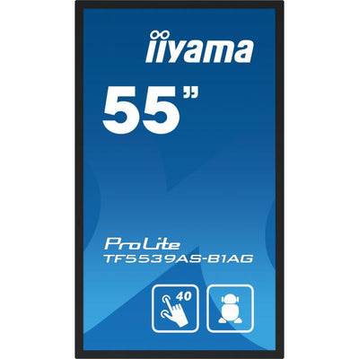 Iiyama ProLite 55 inch Touch - 4K Ultra HD All-in-One PCAP Interactive Display - 3840x2160 [TF5539AS-B1AG]