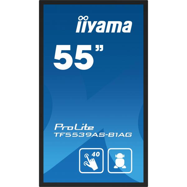 Iiyama ProLite 55 inch Touch - 4K Ultra HD All-in-One PCAP Interactive Display - 3840x2160 [TF5539AS-B1AG]