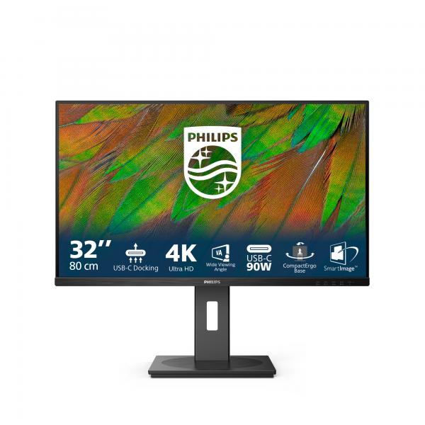 PHILIPS MONITOR 32 LED VA 4K UHD 16:9 4MS 350 CDM, PIVOT, DP/HDMI, MULTIMEDIALE [32B1U3900]
