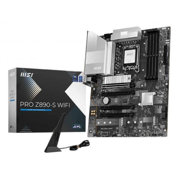 MSI MB PRO Z890-S WIFI , Z890,LGA1851,4DDR5,4PCI-EX16,3M.2,1USB 40G,2USB 20G,8USB 5G, 4USB 2.0 [PRO Z890-S WIFI]