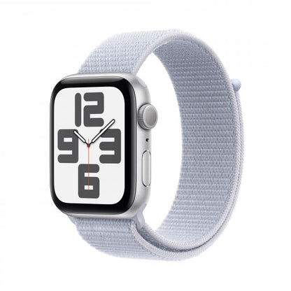 APPLE WATCH SE GPS 44MM SILVER ALUMINIUM CASE WITH BLUE CLOUD SPORT LOOP [MXET3QL/A]